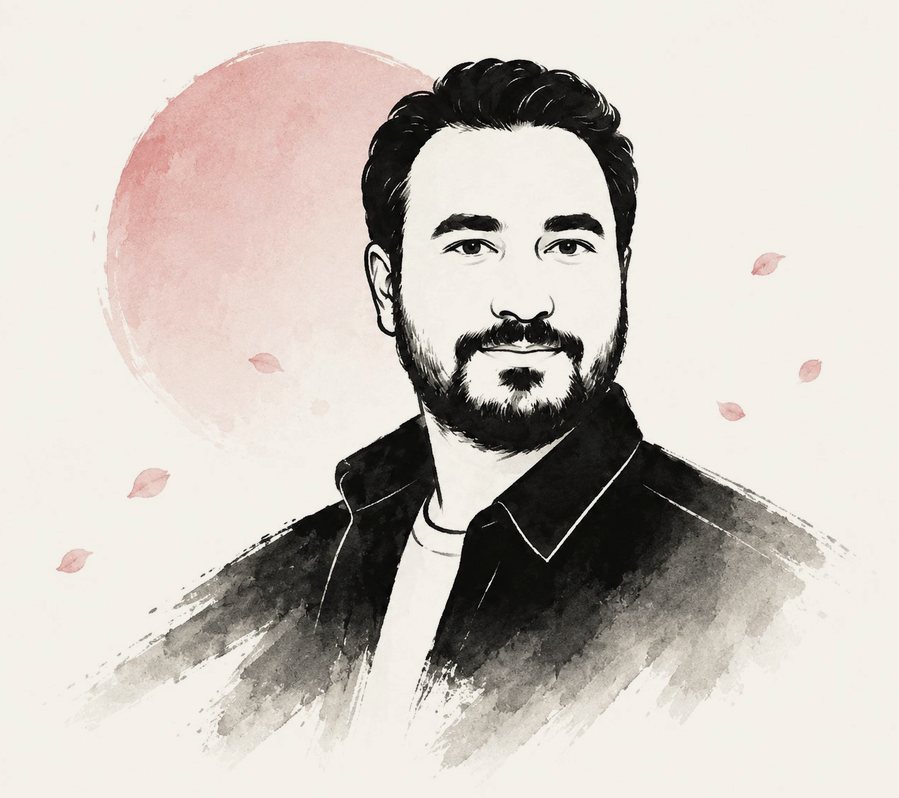Oleksandr Tsurkan — ink portrait